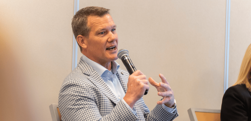 Doug Sumner of Marathon Health discusses employer healthcare and primary care access at a Kansas City panel discussion.