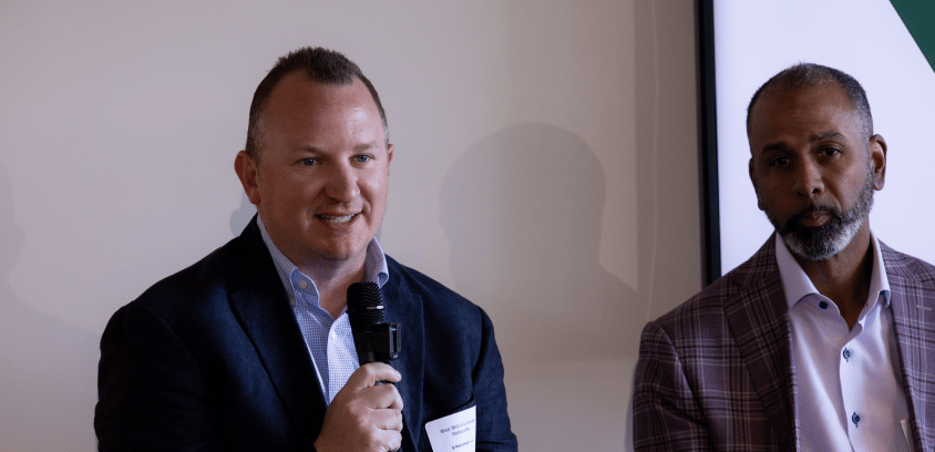 Batesville's Matt Mikolajewski discusses employer healthcare costs at Marathon Health's Cornerstone 2026 panel in Cincinnati