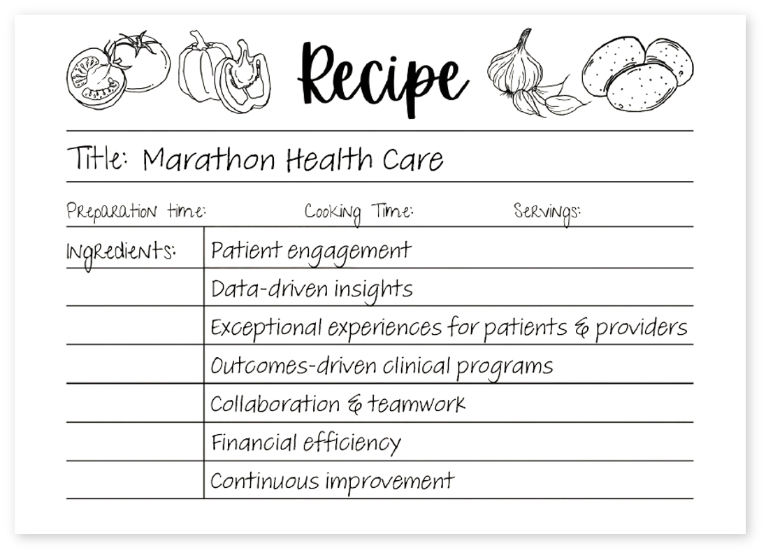 Marathon Healthcare 'recipe' for success.