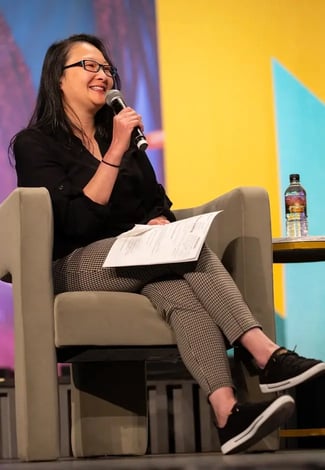 Marshelle speaking at ENGAGE 2026.