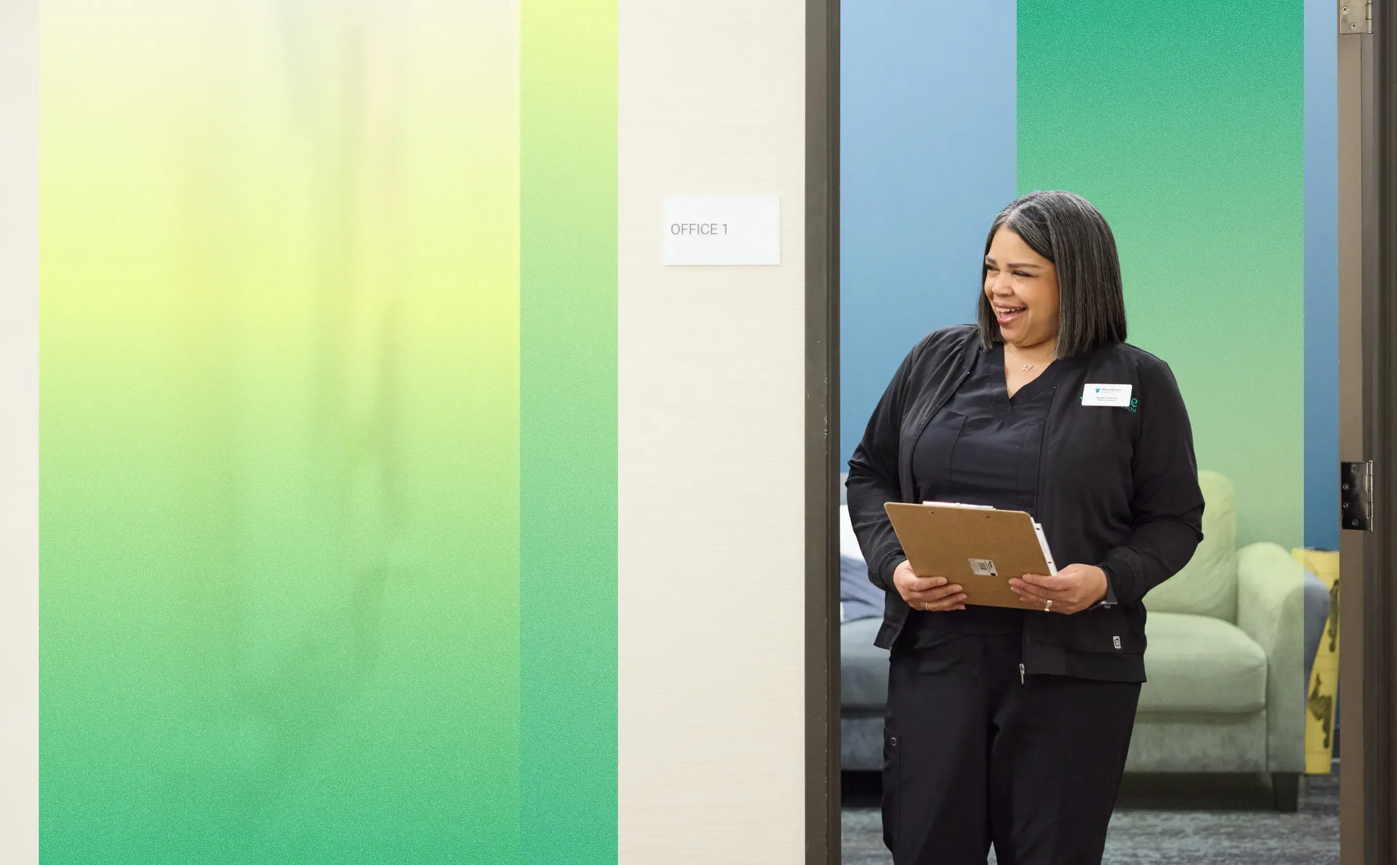 Marathon Health HR team member preparing to interview candidates.