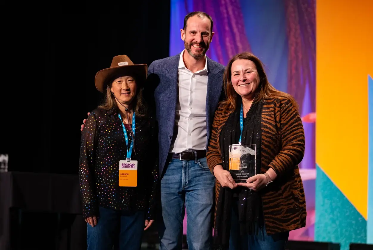 City of Arvada accepting the Value Creator Award