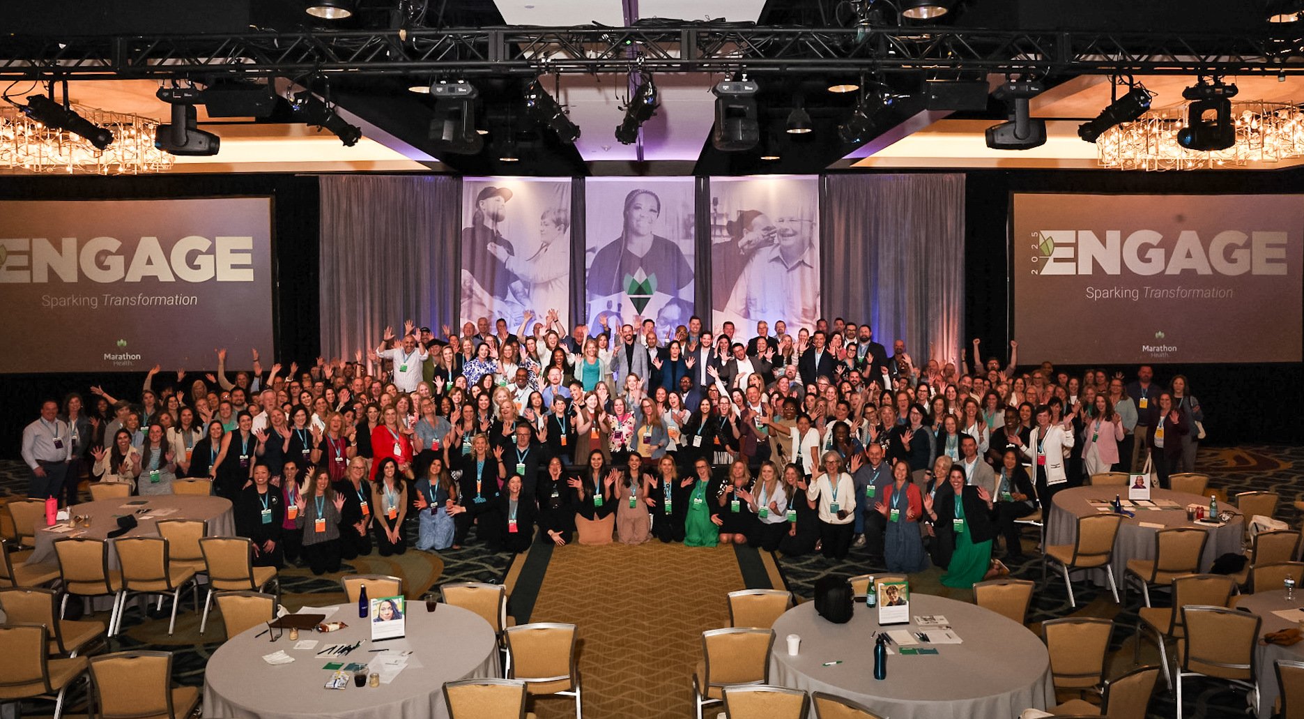 A group photo of all attendees at Engage 2025