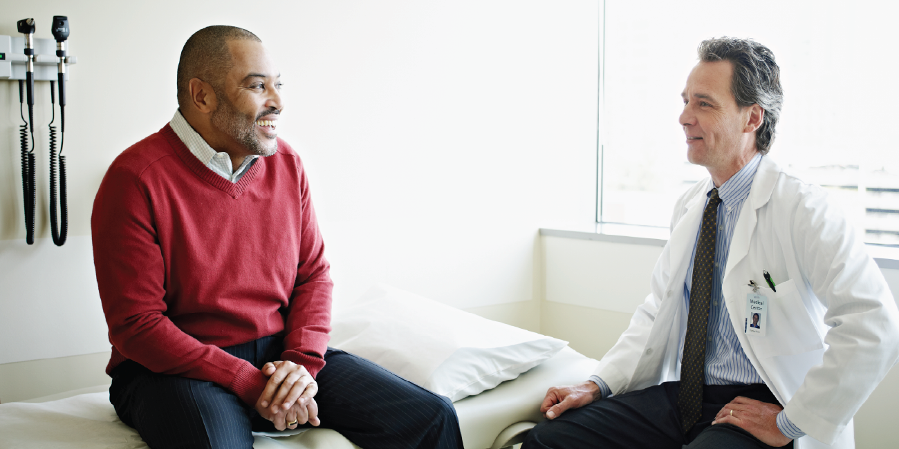 A patient and provider speaking together