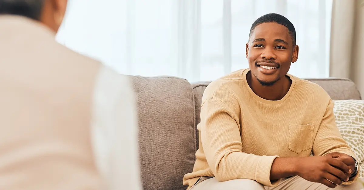 Employee receiving post-trauma support at the workplace.
