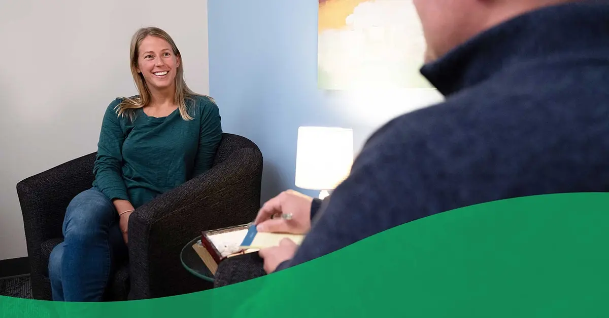 Employee discussing mental health with HR.