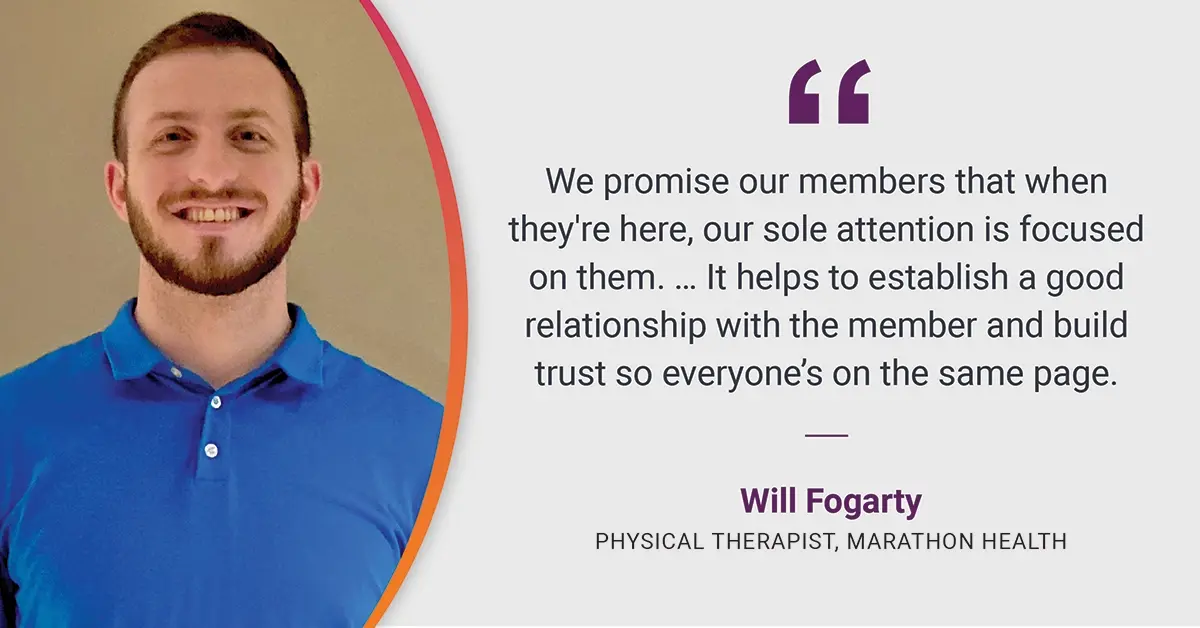 Physical therapist Will Fogarty.